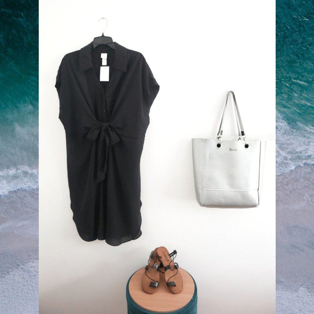 H&M Tie Front Cover Up Dress